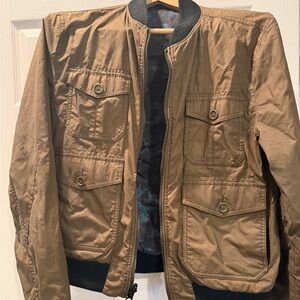 Burberry Tan Bomber Jacket Reversible
